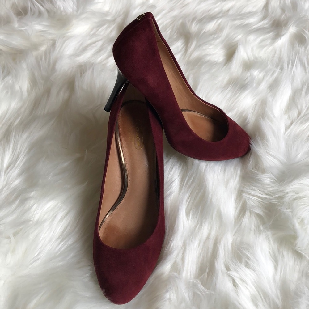 Coach Burgundy Heels
